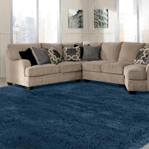 10x14 Area Rug Living Room - Navy Blue Large Soft Fluffy Carpet
