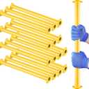 21.5 Inch Metal Monkey Bars Ladder Rungs Set for Backyards Playground and Children Indoor and Outdoor Climbing Kit, Set of 15 (Yellow)