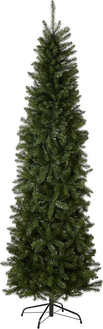 National Tree Company Artificial Slim Christmas Tree, Green, Kingswood Fir, Includes Stand, 7 Feet