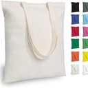 TOPDesign 6 | 12 | 24 | 48 | 192 Pack Economical Cotton Tote Bags, Lightweight Medium Reusable Grocery Shopping Cloth Bags, Suitable for DIY, Advertising, Promotion, Gift, Activity (6-Pack)