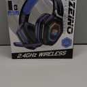 Ozeino 2.4GHz Gaming Headset Wireless with Flip Mic for Ps5, Ps4, PC, Gaming Headphones with RGB Light, 40Hr Battery Bluetooth Headset for Laptop, Mobile, Mac