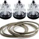 Autsurles Replace 918-04125B 918-04126A 54" Deck Spindles with Belt Fits for Cub Cadet SLT 1554 SLTX 1054 MTD 618-04126, 618-04126A, 918-014126, 918-04125, 918-04126, 918-04126A, 918-04126B