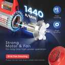 VIVOHOME 110V 1/3 HP 4CFM Single Stage Rotary Vane Air Vacuum Pump and AC Manifold Gauge Set Kit with Leak Detector for R134a R12 R22 R502 R410a HVAC Air Conditioning Refrigeration Recharging, Red