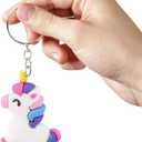 ArtCreativity Unicorn Rubber Keychains, Set of 12, Fun Key Chains for Backpack, Purse, Luggage, Unicorn Birthday Party Favors for Kids, Goodie Bag Fillers, Small Prizes for Boys and Girls