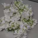 Flojery Silk Hydrangea Heads Artificial Flowers Heads with Stems for Home Wedding Decor,Pack of 10 (White)