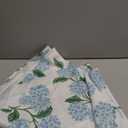 Blue Green Floral Round Tablecloth 70 Inch Vintage Hydrangea Flower Table Cloth Seasonal Polyester Farmhouse Spring Summer Holiady Table Cover for Kitchen Party Dining Picnic Outdoor Decor