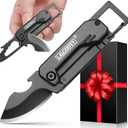 Stocking Stuffers for Men - Pocket Knife Gifts for Men, Keychain Multitool - Christmas Bulk Mens Gifts, Box cutter, Small Folding Knives for Everyday Carry - Edc Gadgets for Camping, Hiking, Fishing
