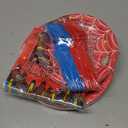 Grencian 96Pcs Cartoon Spider Birthday Party Decorations Red Blue Spider 5th Birthday Party Plates Disposable Super Theme Paper Tableware Set for Spider Kids 5 Year Old Supplies, Serves 24