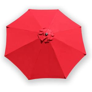 9ft Umbrella Replacement Canopy Market Umbrella Top Outdoor Umbrella Canopy for Patio Umbrella (Red)