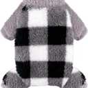Dog Pajamas PJs Clothes for Small Dogs Girl Boy Warm Spring Fall Winter Onesie Sweaters Fleece Puppy Jumpsuits 4 Legged Outfits Clothing Apparel (Grey Plaid)