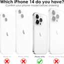 Crossbody Lanyard Strap Case for iPhone 14 Pro, Neck Cross Body, Adjustable Holder Removable, Drop Protection Shockproof, Hands-Free Silicone Case 6.1 inch, 150 cm Strap, iP14Pro - White