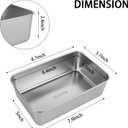 AKOLAFE 4 Pack Stainless Steel Loaf Pan 8.5 x 5.5 Inch Banana Bread Pan for Homemade Bread Loaf Pans for Baking Bread Tin Sourdough Bread Baking Pan Metal Sandwich Loaf Bread Pans for Meatloaf, Cake