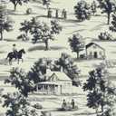 Rustic Vintage Town Wallpaper Peel and Stick Self Adhesive Beige Calming Realistic Tree House Horse Contact Paper Removable Waterproof for Bedroom Renter Friendly 17.71"x118.1"