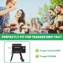 Stainless Steel Drip Pan Heat Baffle Replacement for Traeger Ironwood 650 Series, Drip Tray Compatible with Ironwood 650 Grill/Traeger KIT0438 Pellet Smoker Grills Parts/Drip Tray Liners BAC506