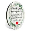 3 x Thank You Delivery Drivers Sign for House, Front Door Thank You Sign for Indoor/Outdoor Home, Office or Business Use, 4" x 5" (with Strong Adhesive Tape) - PMB020 Multicolor