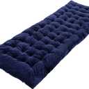 REDCAMP Extra Thick Folding Sleeping Cot Pads, Comfortable Soft Velvet Cotton Camping Cot Mattress Pad for Hiking, Backpacking, Blue 75"x28"