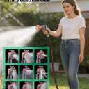 Retractable Garden Hose Reel 85 ft x 1/2 inch, Heavy Duty Automatic Garden Hose Reels, High-Flow, Any Length Lock, 180 Swivel Bracket, Brass Fitting, Wall Mount Water Hose Reel for Outside
