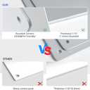 2 Pcs Metal Door Kick Plates 7.5 x 35 Inches 1.5mm Thickness Rounded Corners for Exterior Interior Doors Protection Decor Galvanized Iron Sheet Door Push Plate Silver
