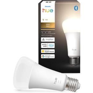 Philips Hue Smart LED A21 Bulb, Warm White Light 2700K, E26 Base, 13.5W, 1600 Lumens, Dimmable, Works with Alexa, Google Assistant, and Apple Home, 1pk