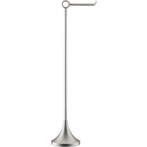 simpletome Toilet Paper Holder Free Standing, Stable Weighted Base, Modern Simple Streamlined Design (Nickel) (Nickel)
