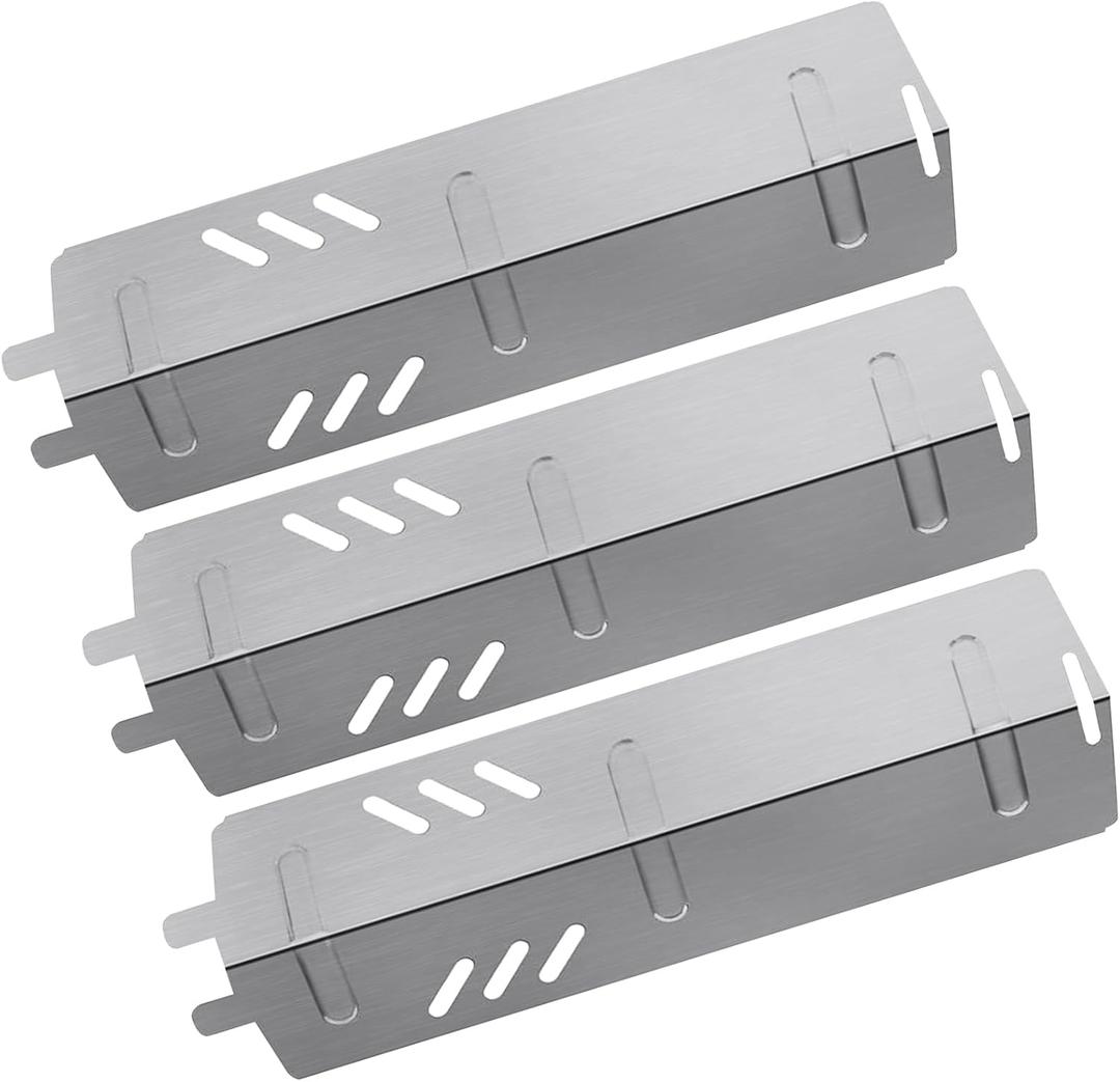 AJinTeby Stainless Steel Heat Plate Replacement for Gas Grill Model Backyard Backyard Grill, Uniflame Gas Grill, Walmart Expert Grill, RevoAce, BBQ Heat Shield Parts, 13 1/16" x 3 5/8"