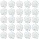 FagusHome 30 Pcs Silk Hydrangea Heads Artificial Flowers Heads and Stems Fake Hydrangea Flowers for Home Wedding Decor (Pure White)
