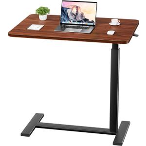 OLIXIS Bedside Table, Mobile Standing Desk, Rolling Desk for Apartment, 27"D x 15"W x 43"H
