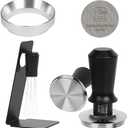 58mm Espresso Tamper Kit - Dual-Spring Calibrated Coffee Tamper, 8-Needle WDT Tool Espresso Distribution Tool, Magnetic Aluminum Dosing Funnel, Reusable Puck Screen, Fit for 58mm Portafilters