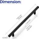 Ravinte 10 Inch Cabinet Handles Matte Black Drawer Pulls Stainless Steel Kitchen Cabinet Hardware Cabinet Pulls 10" Length,7-1/2" Hole Center|5 Pack