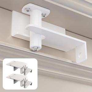 2 Pcs Adjustable Child Safety Door Top Lock, Child Safety Top Lock For Door, Metal Top Of Door Locks For Kids Safety, Door Top Lock For Interior Exterior French Door For Childproofing White