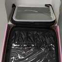 Travel Makeup Bag with LED Lighted Mirror, Cosmetic Makeup Organizer Bag with 3 Color Setting, Makeup Train Case with Adjustable Dividers for Women Makeup Brushes Jewelry Accessories (Black)