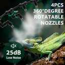 MECESOR Automatic Reptile Mister Humidifier with Timer,Programmable Terrarium Reptile Mister System for Chameleons, Snakes,Frogs,Turtles & Lizards - Smart Spray Control