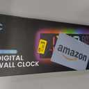 EASYERA 16.5" Large Digital Wall Clock with BT Sync, RGB Lights with 11 Scenes Mode Remote Control, Dual Alarms with Big LED Display, Auto DST, Temperature for Classroom Gaming, Black