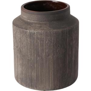 Flower Vases Home Decor Vintage Ceramic Vase Suitable for Living Room, Shelf Decor, Dining Table Decor (Black)