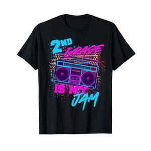 2nd Grade is My Jam Vintage 80s 1980s Teacher Student Retro T-Shirt, Size L
