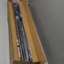 Tension Curtain Rod 51-165 Inch, Extra Long Curtain Rod No Drilling for Window or Bathroom, Outdoor Curtain Rods for Patio, Easy to Install, Never Rust, Rod Diameter 1.26 Inches-Black