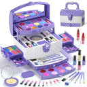 PERRYHOME Kids Makeup Set for Girl 56 Pcs Washable Real Cosmetic, Non-Toxic Frozen Toys Toddler Makeup Kit, 2026 New Princess Valentine & Birthday Girl Gift for 3 4 5 6 7 8 9 10 11 12 Year Old Girls