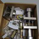 Mega Handles SUANA Entrance Combo, Door Knob and Cylinder Deadbolt and Key Combo, Heavy Duty Locking Door Knobs for Left or Right-Handed Doors  Satin Nickel (1 Pack)