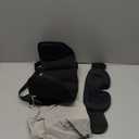 SARISUN Travel Pillows for Airplanes, Airplane Pillow for Long Flight, Airplane Head Strap with Eye Mask for Sleep, Travel Neck Pillow for Car Road Trip, 360° Support Headrest, Stop Bobblehead, Black