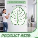 Lincia Dry Erase Planner Board for Wall, 32 x 17 Inch Reusable Family Organizer with 8 Markers, Leaf Design Peel & Stick Whiteboard for Kitchen Office Fridge,to-do, Meal Plan Grocery List