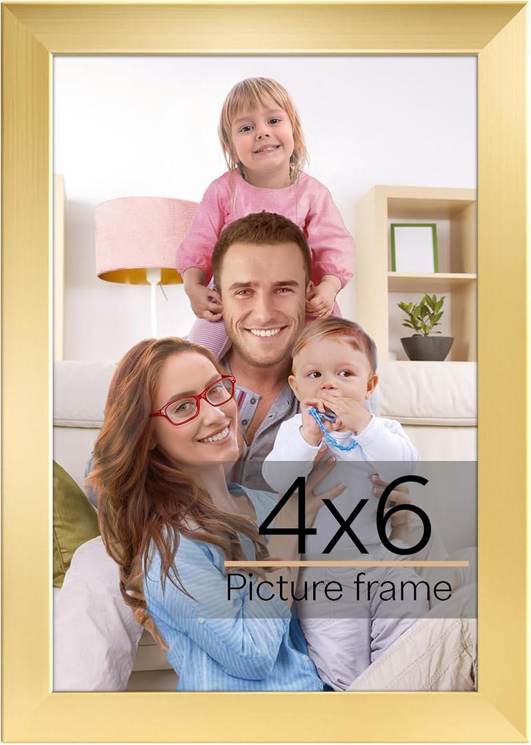 Giftgarden 24x36 Poster Picture Frame Gold, Textured Metal Frame 36x24 for Wall Display, Single