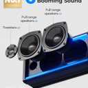KEMIMOTO 6-Speaker Metal UTV Sound Bar, 25-inch IP65 Waterproof Golf Cart Sound Bar, ATV Speaker Bluetooth with RGB, SxS Soundbar Compatible with Polaris RZR Can-Am w/ 1.25 in - 2 in Roll Bar