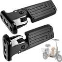 JERBOR 1 Pair Upgrade Foot Pegs Front Pedals Footrests for Gyroor C1S C1 PRO C1 Plus Electric Scooter, Foldable Widened Non-Slip Aluminum Alloy Left and Right Foot Plates for Gyroor Accessory