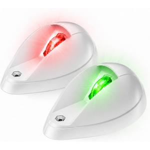 Boat Navigation Lights, Pontoon Navigation Lights for Boats LED Red and Green, IP67 Waterproof 3 NM Boat Bow Light for Marine and Center Console Boats