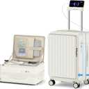 20 Inch Carry On Luggage, Expandable Hard Shell Suitcase with Front Pocket
