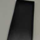 DNC Bathroom Counter Tray, 11.8" Silicone Vanity Tray, Kitchen Sink Soap Tray for Dish Holder Dispenser Countertop Toilet Tank Desk Organizer Black