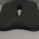 Memory Foam Seat Chair Cushion for Relieves Back Sciatica Pain Tailbone Pain Coccyx Degenerating Disc Orthopedic Osteoarthritis Prostate Cushion Low Back Pain Cushion Hip Shaping (Dark Gray)