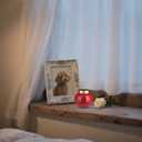 Ceramic Small Urn for Human Ashes Keepsake Mini Decorative Urn with Metal Threaded Lid Secure Seal for Adult or Pet Ashes - Red (2.95in)