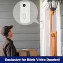 Blink Doorbell Mount for All-new Blink Video Doorbell(2nd Gen), No-Drilling Blink Mount Bracket, Easy Installation for Blink Doorbell Camera Security System (Blink Doorbell is Not Included),White