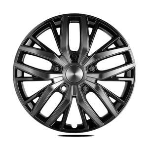 10 x 16-Inch ABS Hubcaps with Steel Rings & Adjusters, Patented Design, Universal Fit, Set of 4 Wheel Covers (Glossy Black)